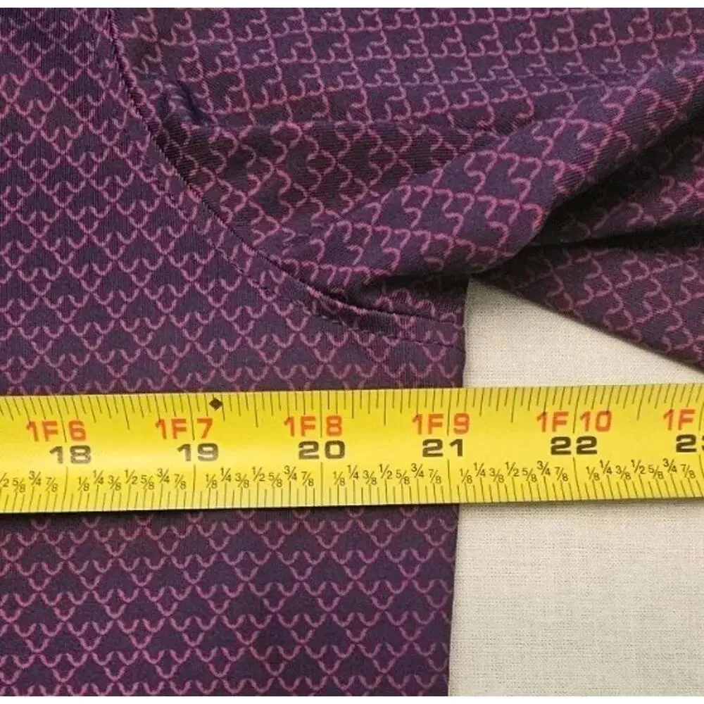 Greyson Polo Men’s Medium Purple Geometric Wolf Performance‎ Golf EUC